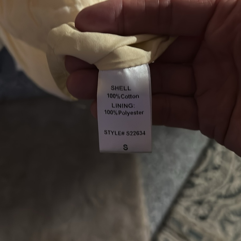 Mini Dress in Cream Flowy V-Neck with Tiered Skirt 100% Cotton with Poly Lining - Picture 9 of 9